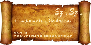 Sztojanovics Szabolcs névjegykártya